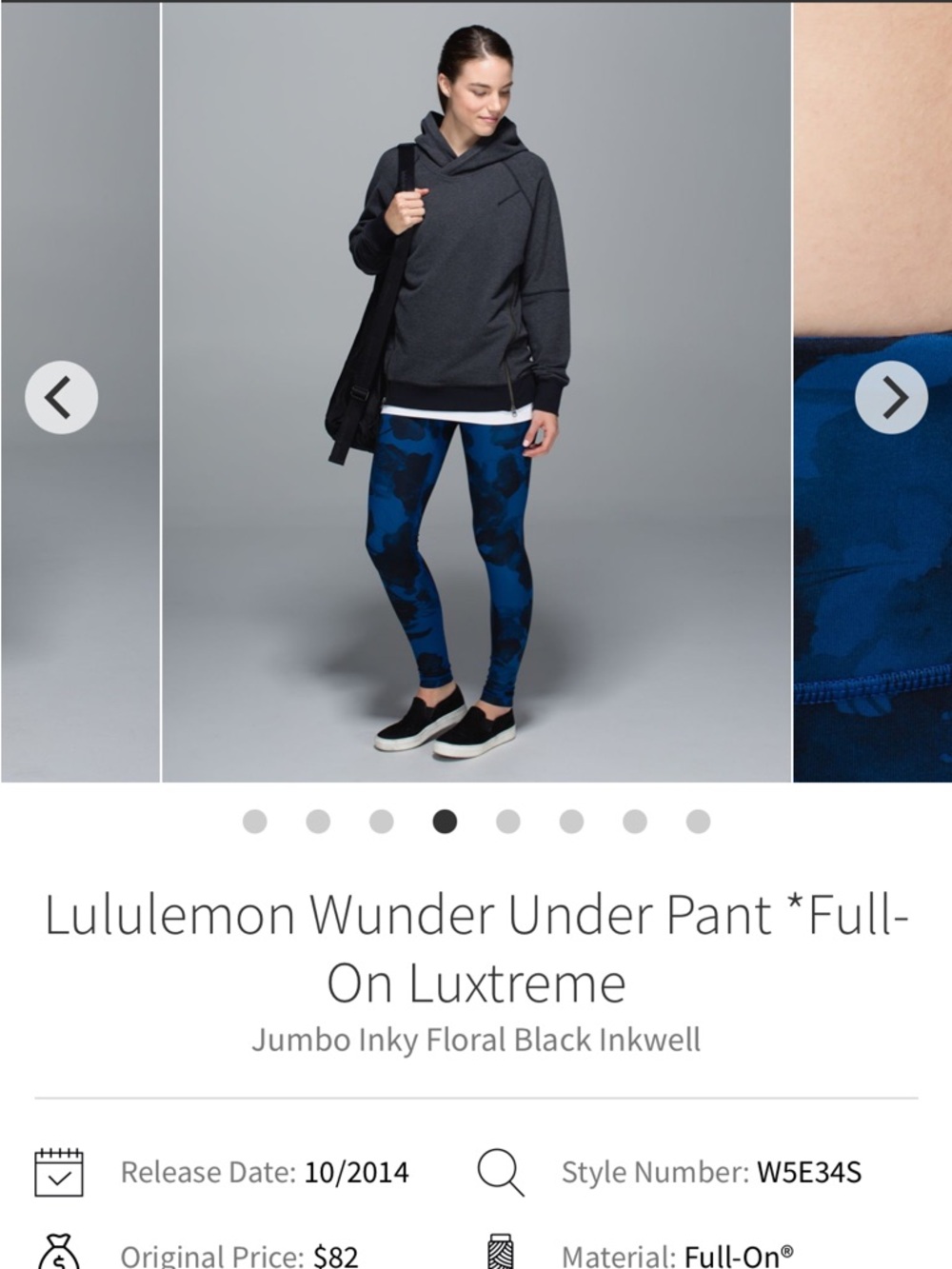 Lululemon Wunder Under Pant Full-On Luxtreme Inky Floral Black Inkwell